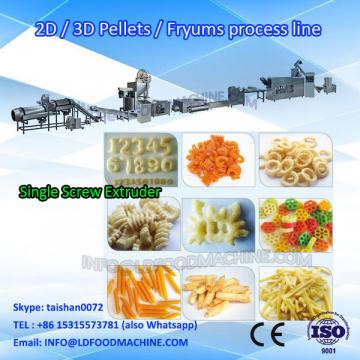 Frying 3d pellets triangle single layer snacks production line